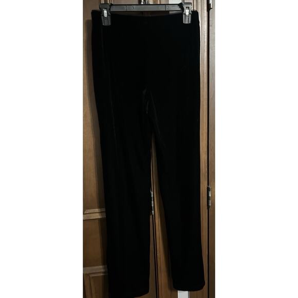 CDC Signature Collection Women's Small BLACK Velvety STRETCH Split Bell Bottoms - Picture 4 of 12